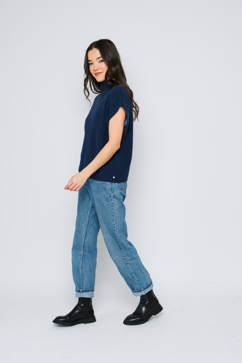 Shawna-Sleeveless Funnel Neck